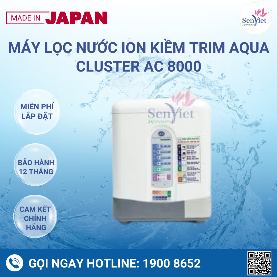 Máy Lọc Nước Ion Kiềm TRIM AQUA CLUSTER AC 8000