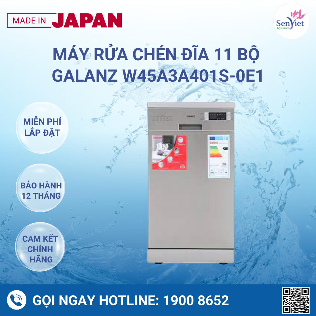 Máy Rửa Chén Đĩa 11 Bộ GALANZ W45A3A401S-0E1